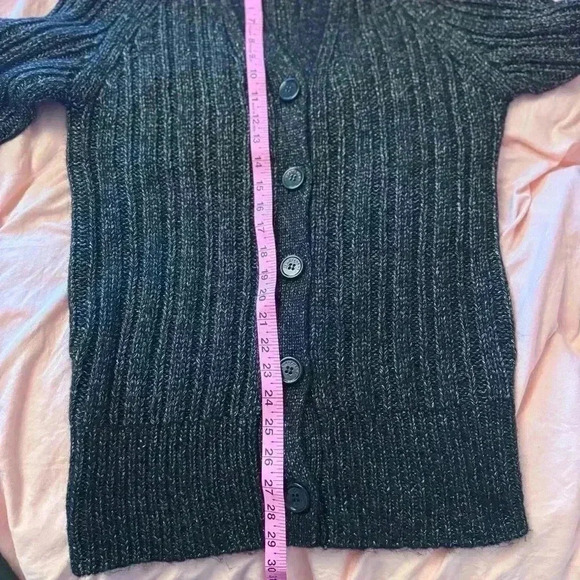 2/40 Equipment Femme Black and Gold Wool and Alpaca Blend Cardigan - Women’s XS - Picture 7 of 9